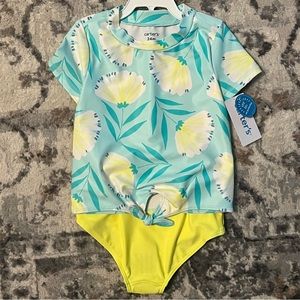 Carter’s Swim Baby Floral 2-Piece Rashguard Set, 24mo